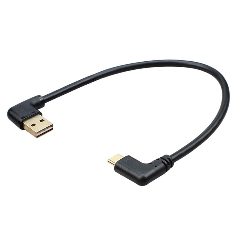 2 Pack 8 Inch 90 Degree USB C Extender Cable Type C Extension Cord Sync gallery