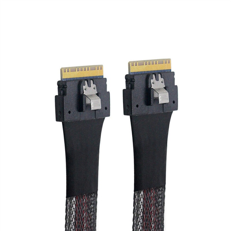 Cablecc PCI-E Slimline 4.0 SFF-8654 8i 74pin to SFF-8654 74Pin Slim SAS Cable