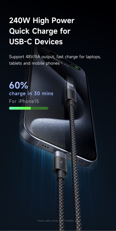 Mcdodo 2 in 1 USB C to Mag 3 Magnetic Charging Cable 140W Type C PD Charger gallery