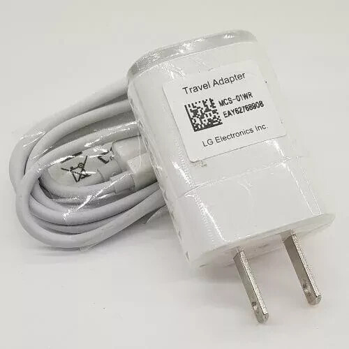 Lot of 100 NEW Original LG White 1.2Amp Wall Charger + Micro USB Data Sync Cable