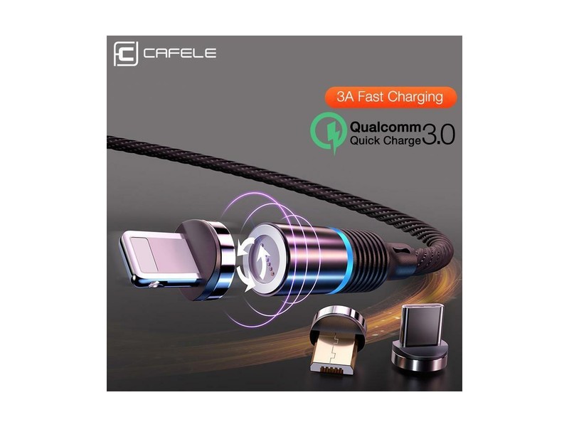 Magnetic Phone Charger iPhone charger Samsung Charger Ipad Charger 5V QC3.0 BLUE gallery