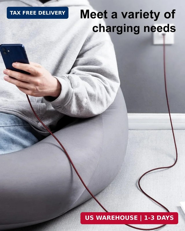 10 FT iPhone Charger [Apple MFi Certified] 3 Pack 10 Foot USB Fast Lightning Cab gallery