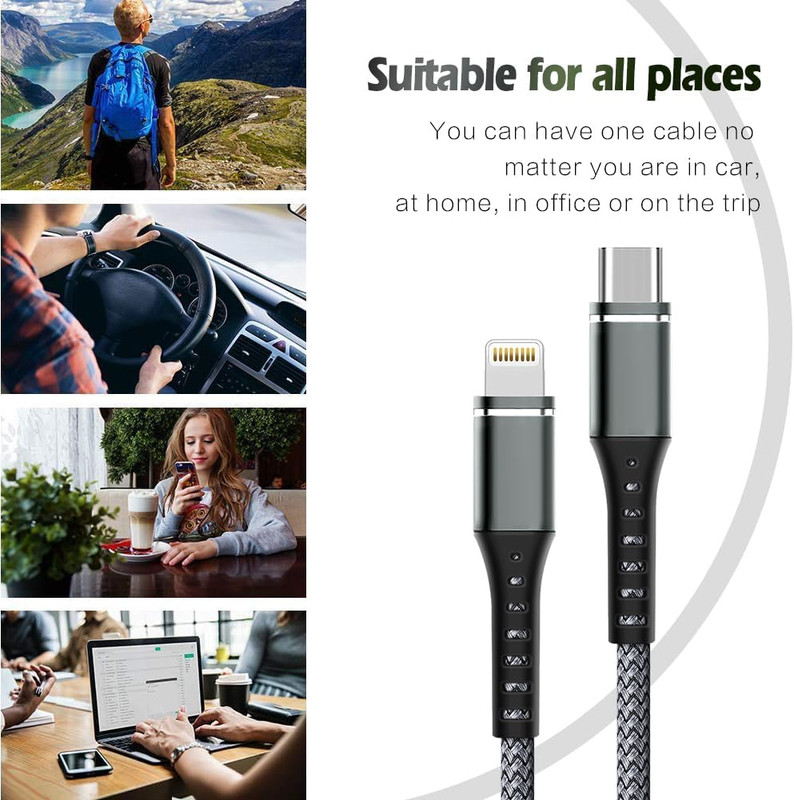 USB C to Lightning Cable 2 Pack 3FT [Apple Mfi Certified] Iphone Cable, Iphone C gallery