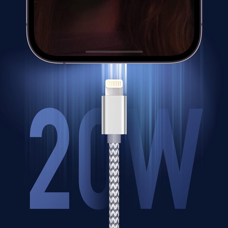 USB C to Light ning Cable 3Pack 6 FT Apple MFi Certified iPhone Fast Charger Typ gallery