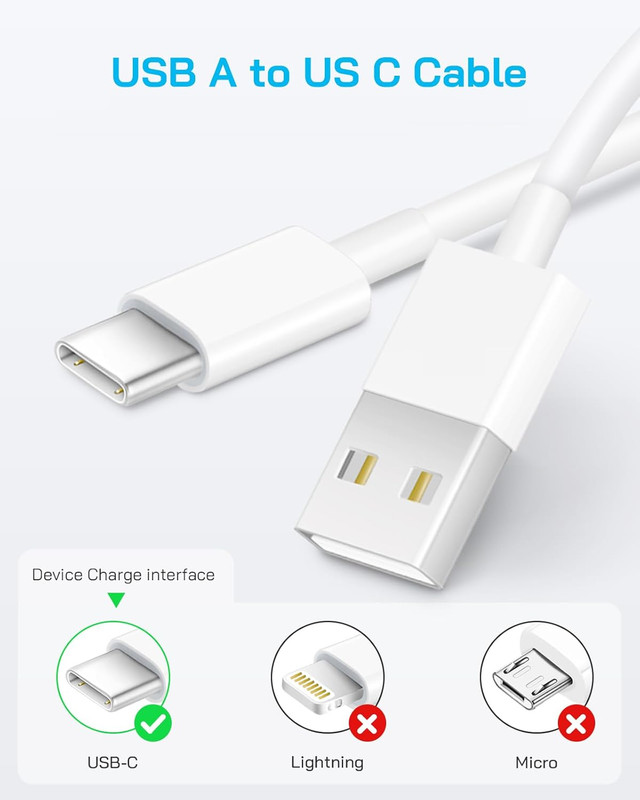 USB A to USB C Cable Type C Charger Carplay Cable 3.3ft USB-C Car Charger Cord gallery