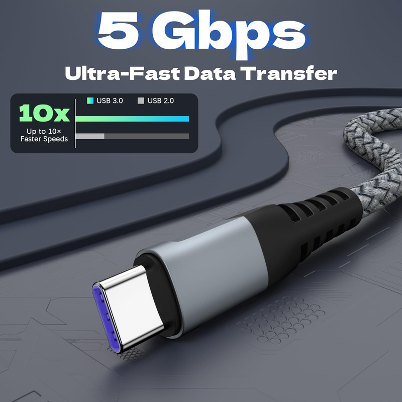 USB A to USB C Cable 60W Fast Charging [2 Pack 6FT],USB A to USB C Cable for ... gallery