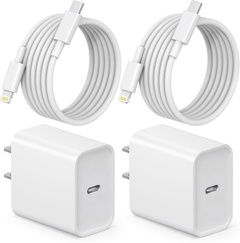 2PK 6FT iPhone Charger Fast Charging USB C Charger Block #94