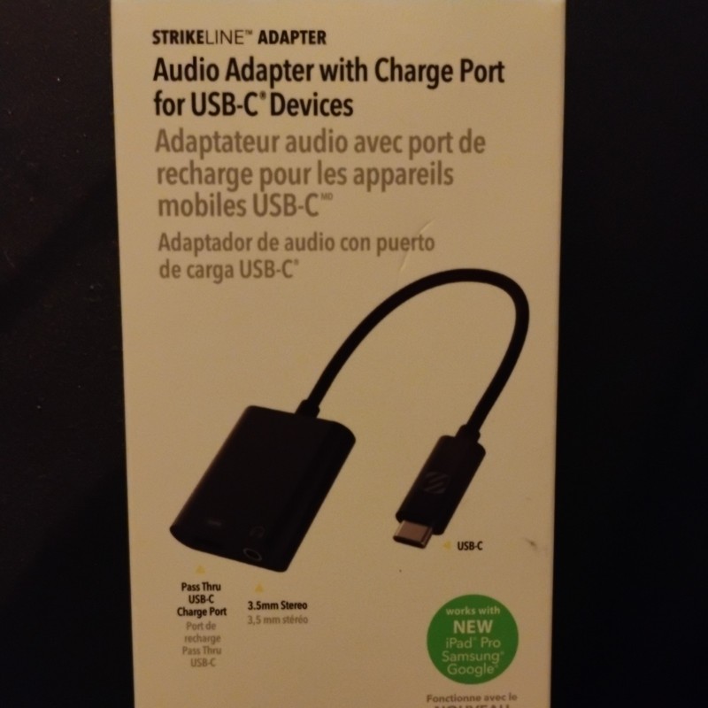 Scosche Audio Adapter Plug for USB C Devices Samsung Galaxy S23 Ultra Pixel 7
