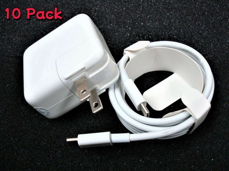 10 Pack GENUINE OEM Apple 30W A2164 & USB-C Power Adapter & Cable for MacBook