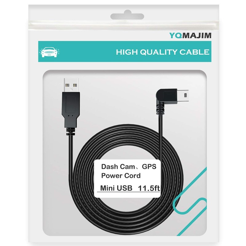 Dash Cam Charging Cable 11.5 Ft USB 2.0 to Mini USB Car Vehicle Power Cable gallery
