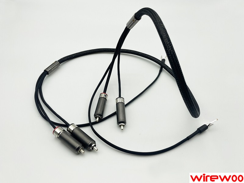 wirewoo solid pure silver interconnect Phonograph cable Audiophile