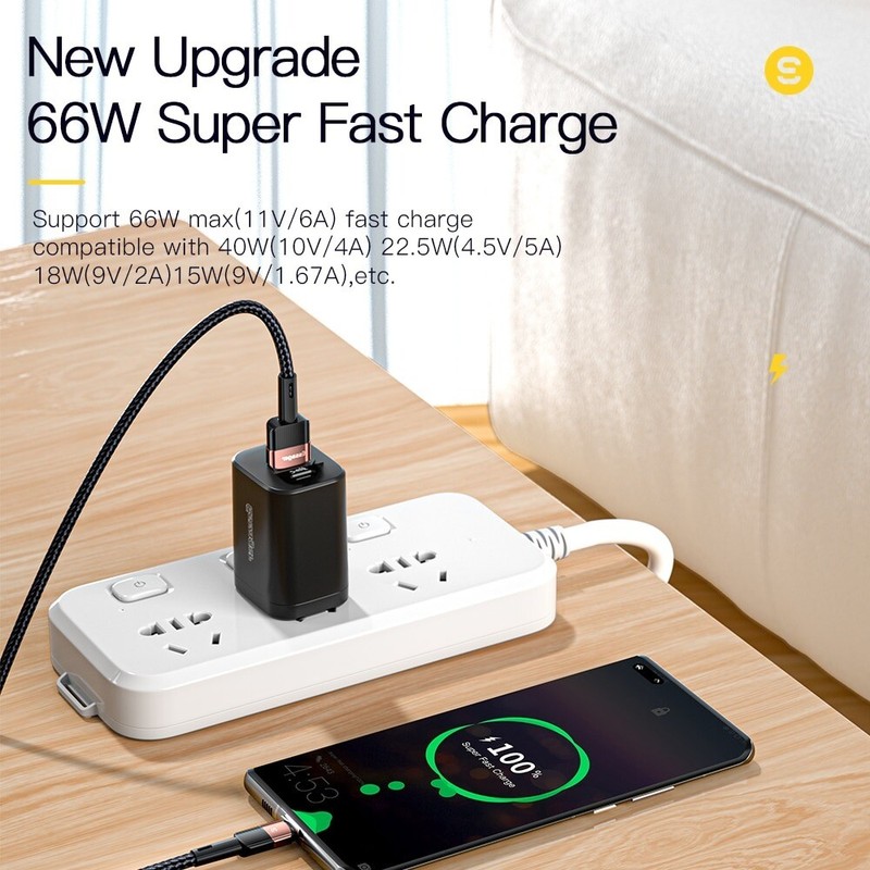 Essager 6A USB Type C Cable For Huawei P30 Pro 66W Fast Charging Wire USB-C Char gallery