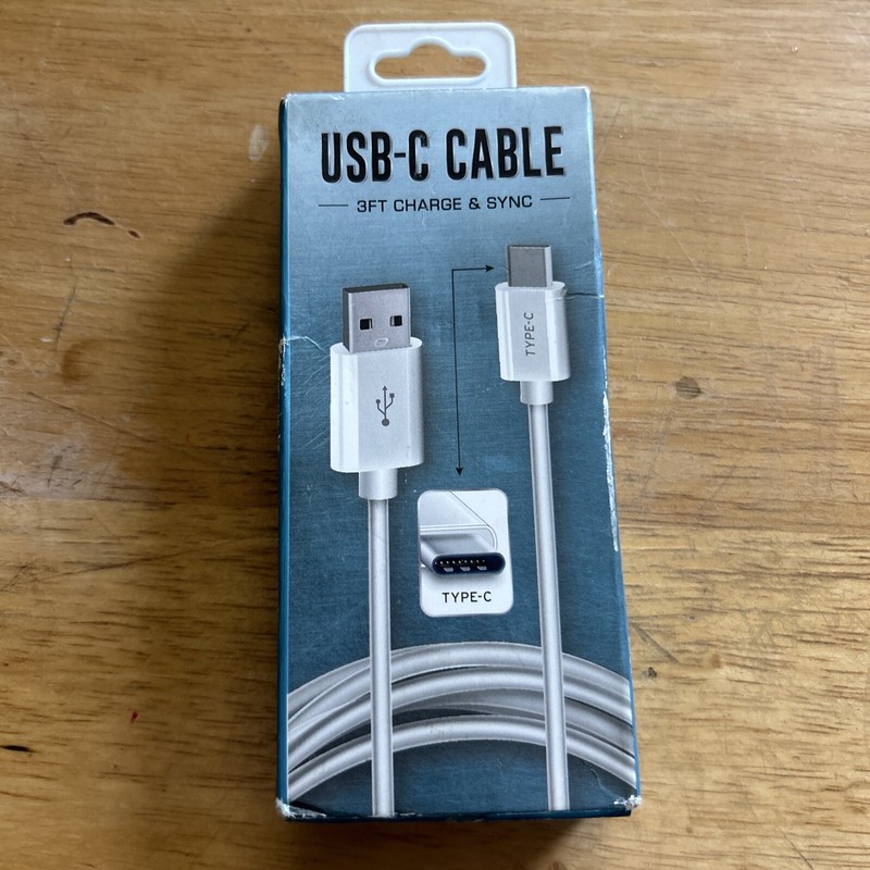 USB-C Cable 3Ft Charge & Sync Works With Samsung - White M47D gallery