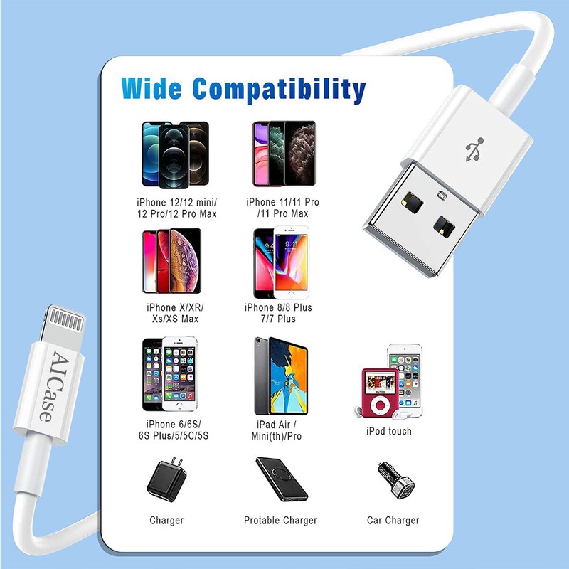Lot Cable 3/6/10FT MFi Certified Charger For iPhone 14 13 12 11 Xs Max X 8 Plus gallery