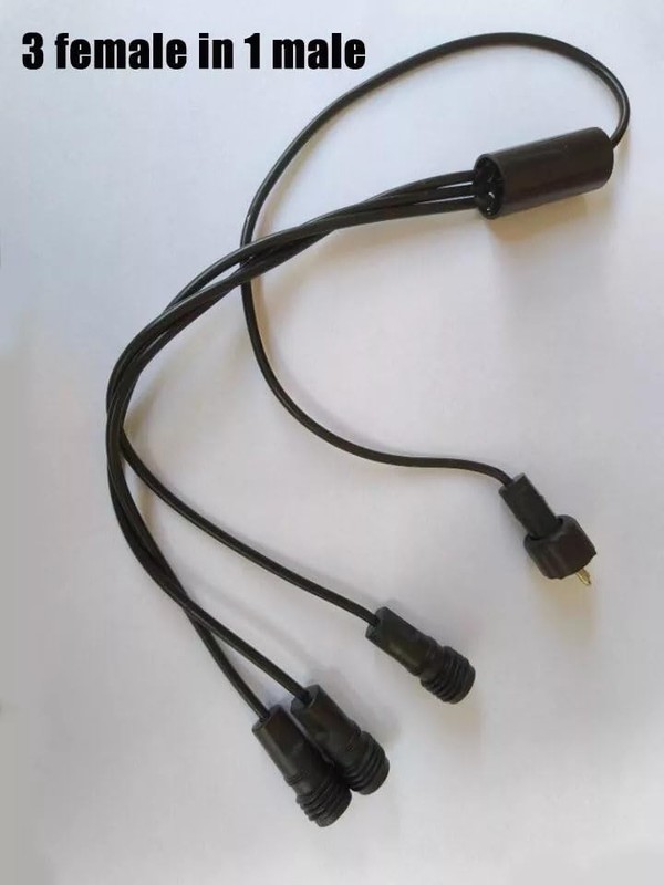 12V Aquarium 3Way Quick Connect Pond Landscape Light Splitter 60cm Cable Wire gallery