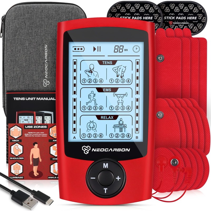 TENS Unit Muscle Stimulator, EMS Massager Machine for Shoulder, Nec… Fast Ship