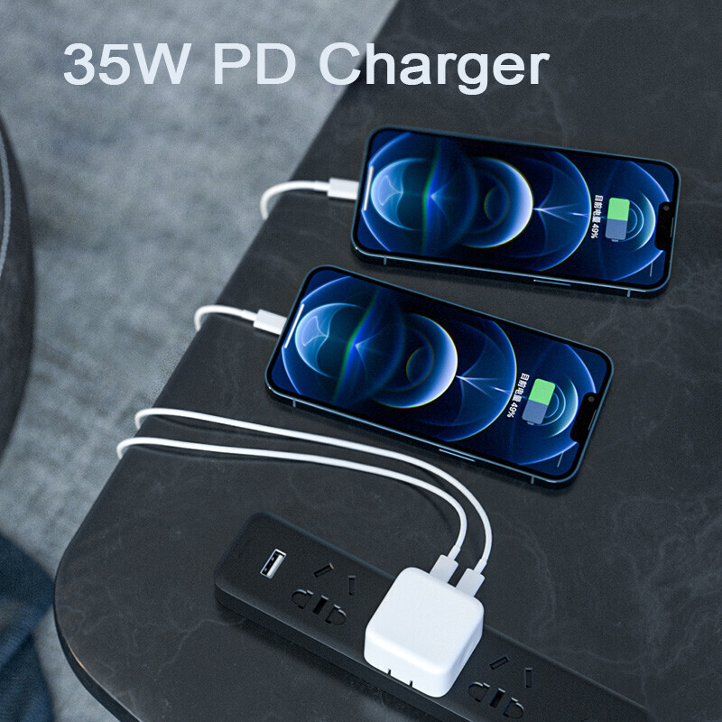 Type C To Type C Fast Charger 35W Dual USB C Adapter Cable For iPhone 15 Samsung gallery