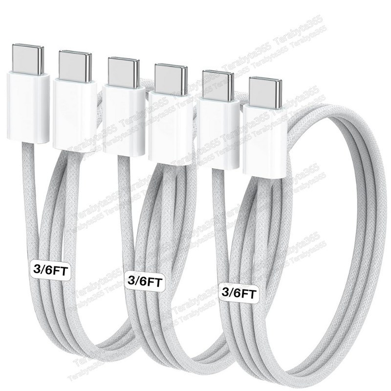 60W Fast Charging USB C to USB C Type C Cable Data Lead for MacBook Samsung S24