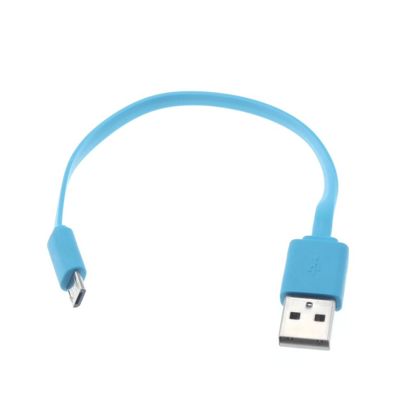 MicroUSB Short USB Cable Charger Cord Power Wire Flat Fast for SmartPhones