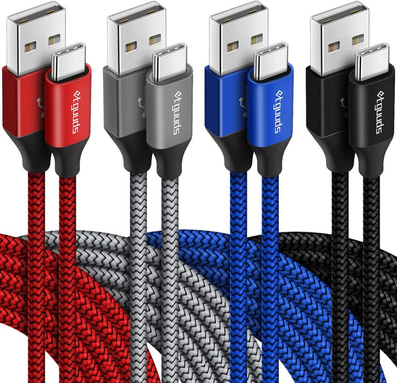 4-Pack 3Ft USB Type C Cable
