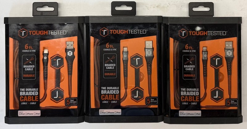 3/$19.99 ToughTested “6ft Charge & Sync Cable” APPLE (TT-FC6-IP5)(095)