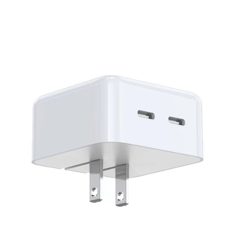 Lot 35W Dual USB-C Port Compact PD Power Adapter Fast Charger For iPhone Samsung
