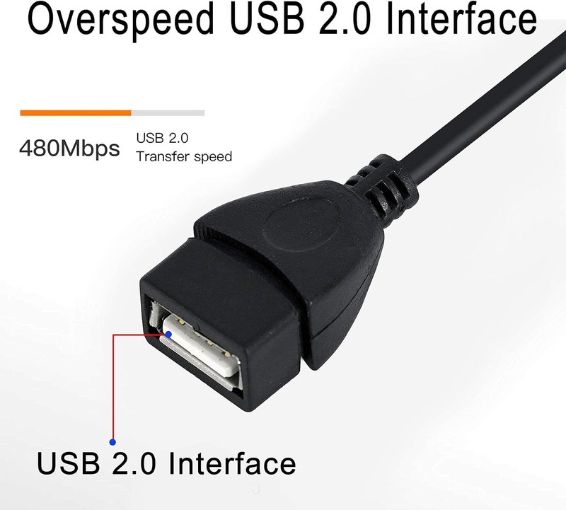 USB 2.0 Mini 5P Type B Cable Male Host to USB Female OTG Adapter Android Tablet gallery