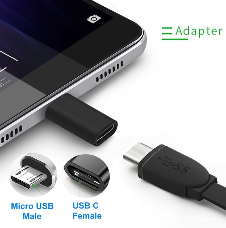 Type C Female to Micro USB Male Port Converter Charge Data Sync Adapter Lot gallery