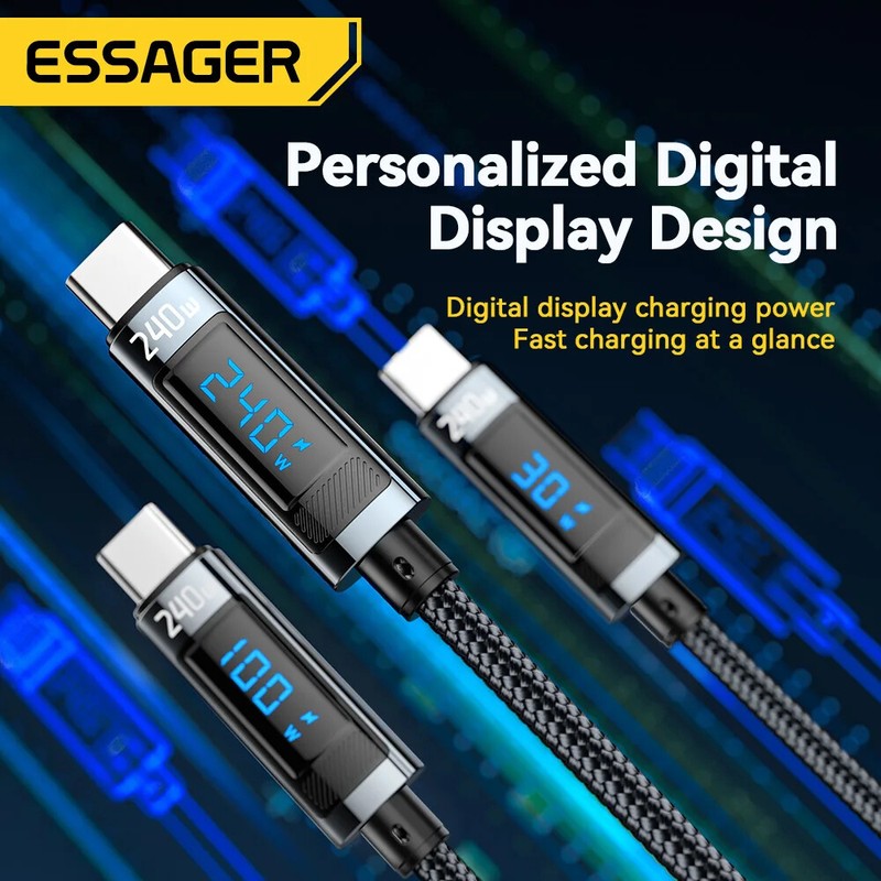 Essager 240W Type C To USB C Cable PD 3.1 Fast Charge Cable For iPhone Samsung gallery