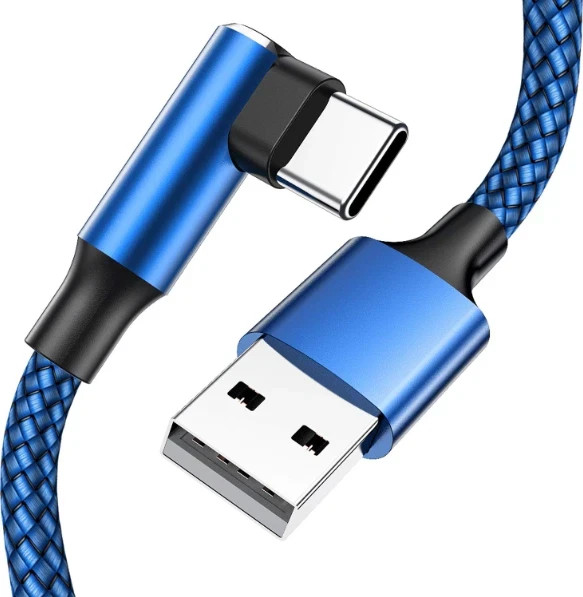 USB C Cable 90 Degree Right Angle [2 Pack 6.6FT] Fast Charging USB A to Type C