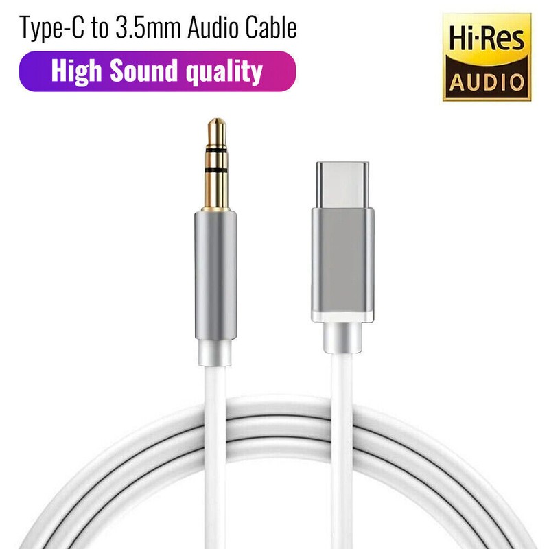 For iPhone 15/Pro/Max/Plus - USB-C to 3.5mm Aux Cable Audio Cord Car Stereo USA gallery