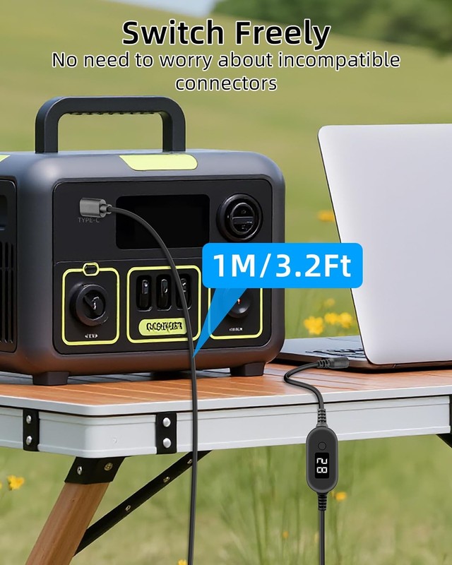 140W USB C to DC Adapter, Type C to DC Barrel Adapter PD Trigger Power Cable ... gallery