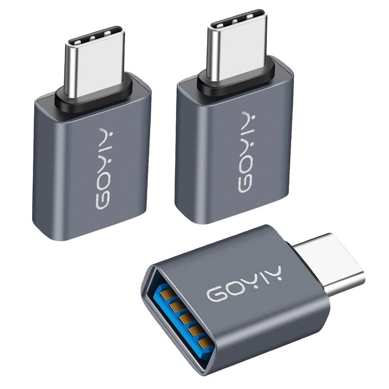 GOYIY [10Gbps USB C to Adapter, C Male Female Grey