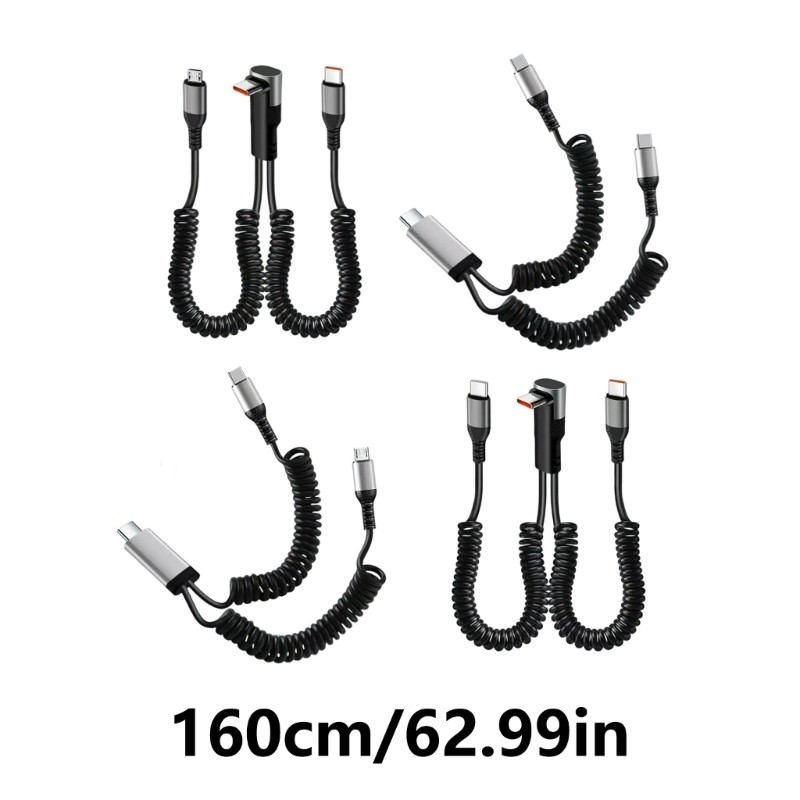 Expandables Double Connectors Car Charging Wire USB A and Type C 66W Support gallery