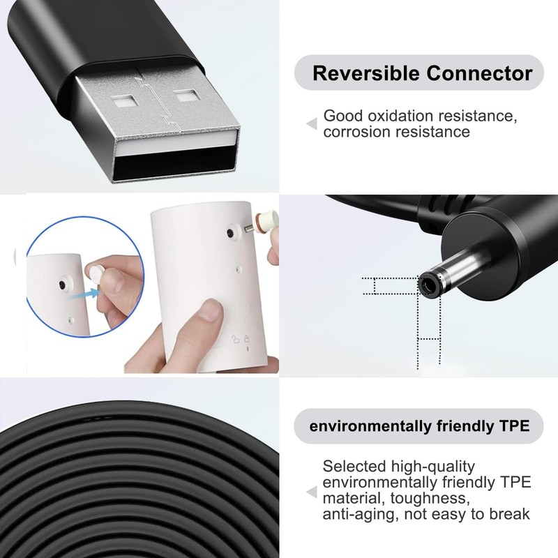 2 Pack Indoor/Outdoor DC Power Adapter Plug Charger for Ring Stick Up Cam Plu... gallery