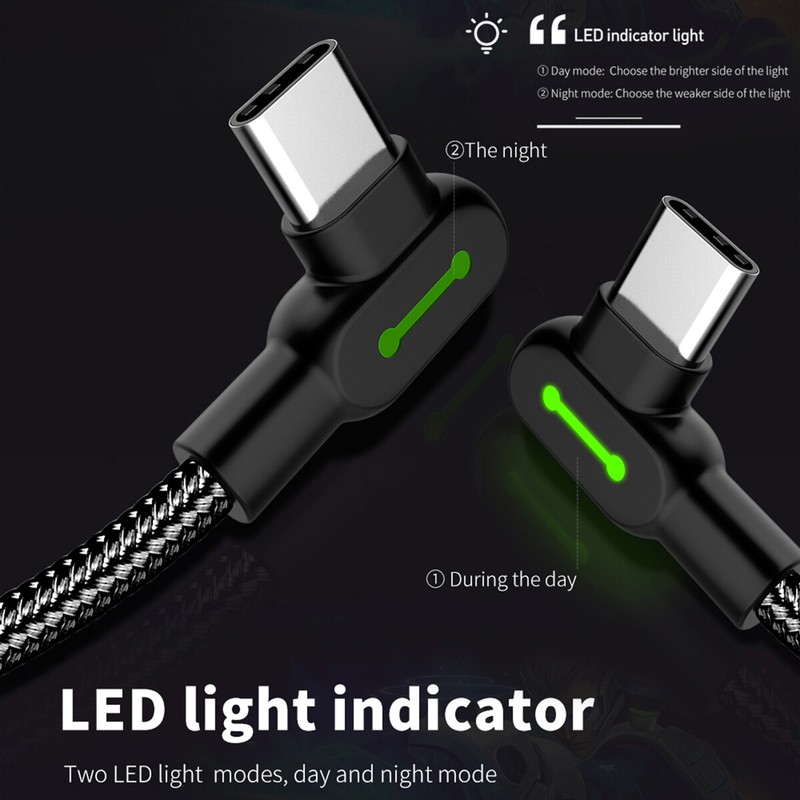 Mcdodo LED Elbow USB Type-C Charger Cable Cord for Samsung S26 S25 S24 S23 Ultra gallery