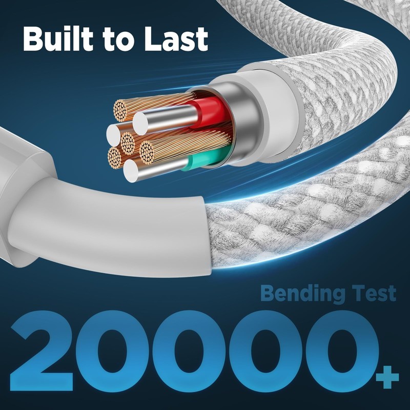 USB to USB Cable 6FT+10FT 2Pack 60W iPhone 17 16 15 Charger Cord Long to Cabl... gallery