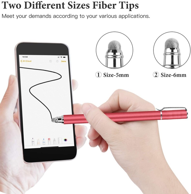For Samsung Galaxy A13/A14/A15/A16 - Touch Screen Pen Red Stylus Fiber Tip gallery