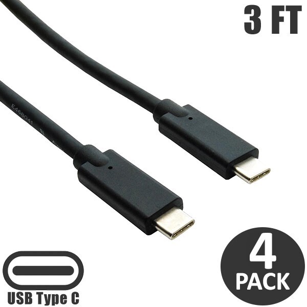 4x 3FT USB-C Type C Male to Male Charge Sync Data Cable Phone PC Laptop MacBook