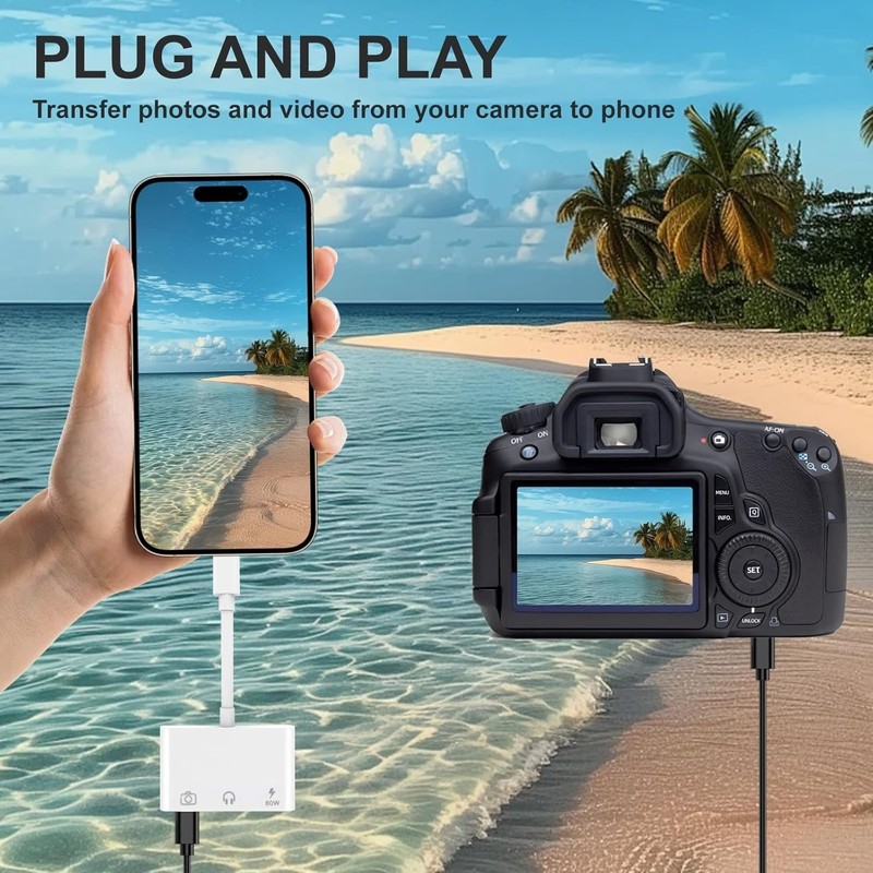 Aux to USB C to USB Adapter, 3-in-1 USB OTG Adapter with USB C to 3.5mm Audio... gallery
