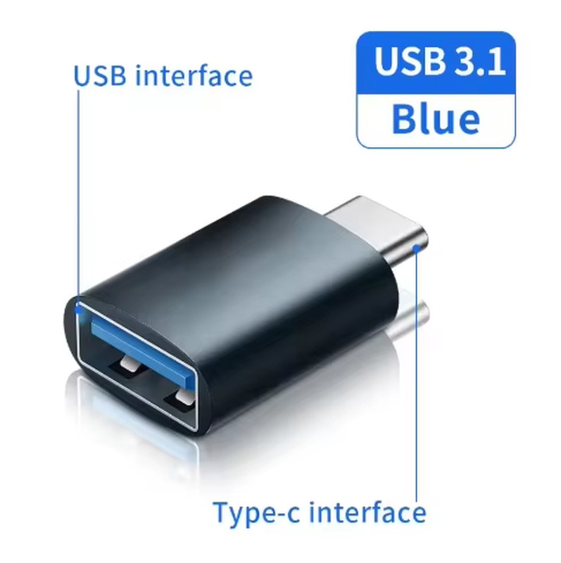 Type C to USB Male OTG Adapter for Fast Charging Laptops & MacBook