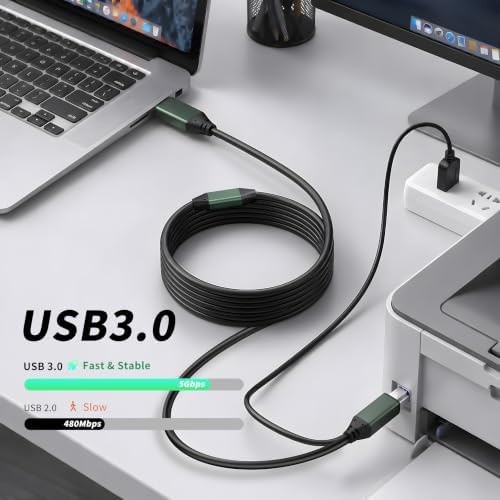 Kumiho USB 3.0 Printer Cable A Male to B Male （30Ft/10M） Compatible with Scan... gallery