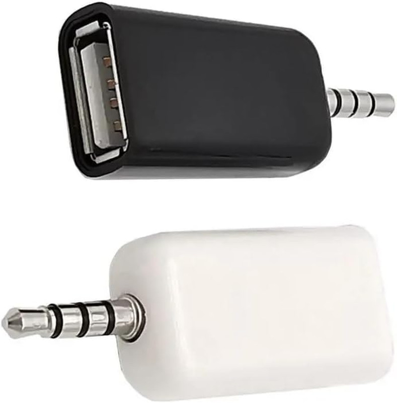 Thrtrht 2 Pack AUX to 3.5Mm Audio Adapter – USB a Female to Male Converter for U