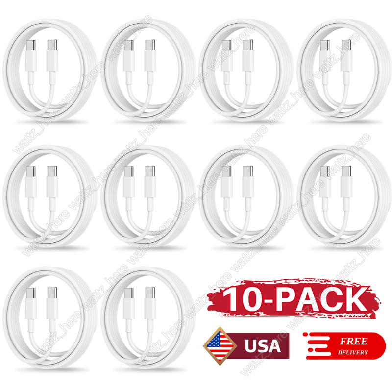 10X 60W Type C To USB C Cable Fast Cord For iPad Mini/MacBook Pro /iPhone 15 Lot