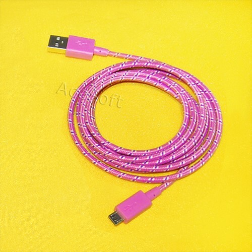 Quick-Acting Fast transmission Micro USB 2in1 Cable Braided 6 Feet f Samrtphone