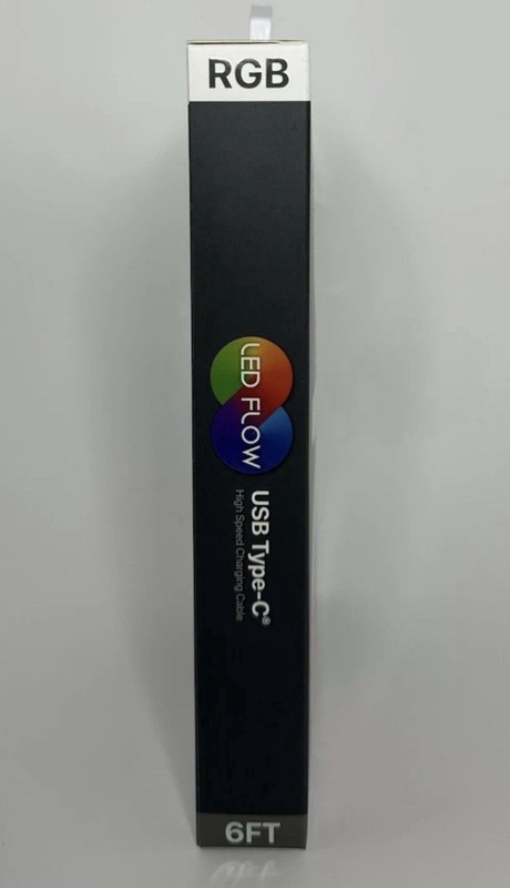 LED Flow USB Type-C RGB Charging Cable 6FT Fast Charge Glow Light - New gallery