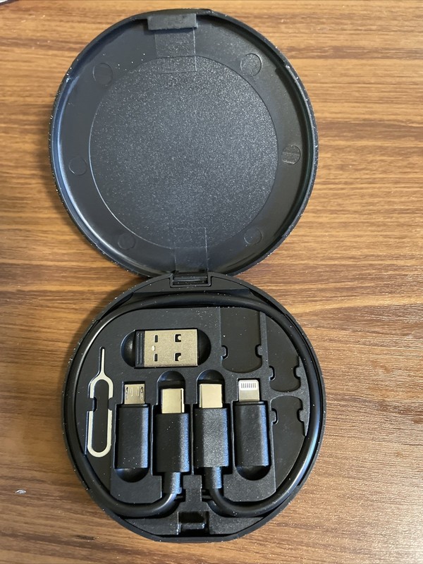 Travel Cable Organizer Multi Charging Kit USB Type C Micro iPhone Compatible