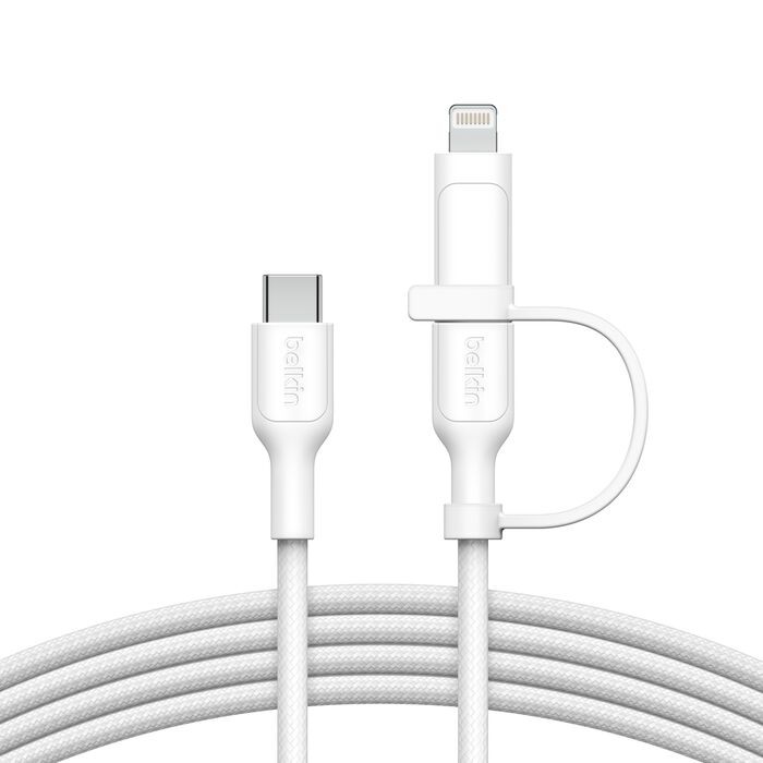BoostCharge Pro 2-in-1 Cable with USB-C Connector, 1.5M, White gallery