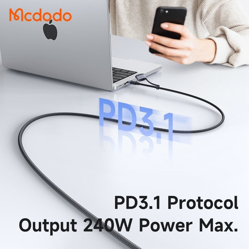 Mcdodo 2 in 1 USB C to Mag 3 Magnetic Charging Cable 140W Type C PD Charger gallery
