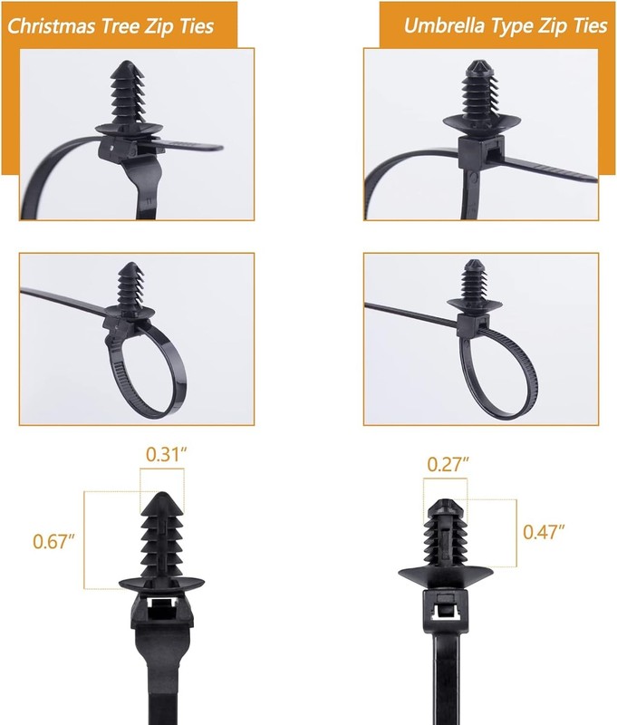 Xislet 160Pcs Nylon Universal Cable Tie Buckle Clips gallery